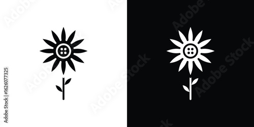 Sunflower icon - Vector. Flat design style eps 10