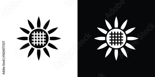 Sunflower icon - Vector. Flat design style eps 10