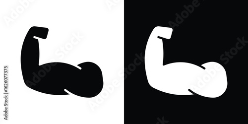 Strong arm icon - Vector. Flat design style eps 10