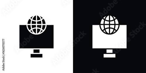 Remote Access icon - Vector. Flat design style eps 10