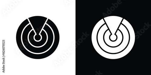 Radar detection icon - Vector. Flat design style eps 10