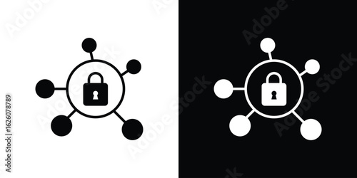 Private network icon - Vector. Flat design style eps 10
