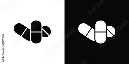 Pills icon - Vector. Flat design style eps 10