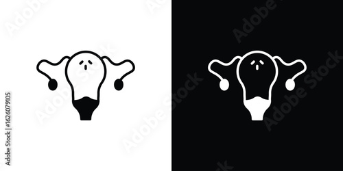 Pelvic inflammatory disease icon - Vector. Flat design style eps 10