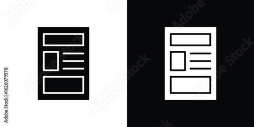 Mood board icon - Vector. Flat design style eps 10