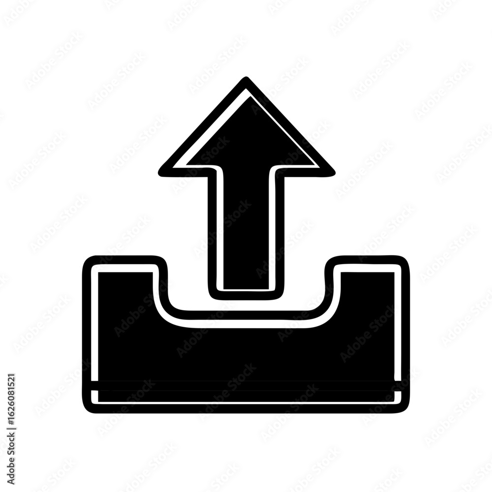 Upload tray icon, bold ui style Upload tray icon, bold ui style