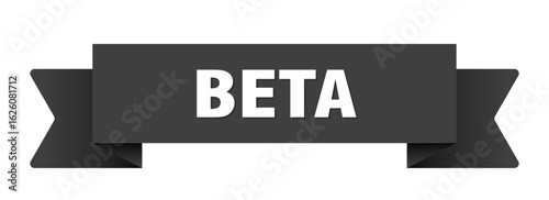 beta ribbon isolated on transparent background. beta ribbon