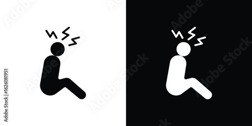 Depression icon - Vector. Flat design style eps 10
