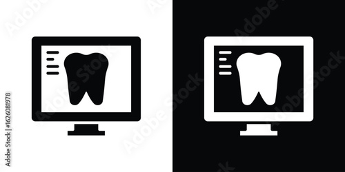 Dental X ray icon - Vector. Flat design style eps 10
