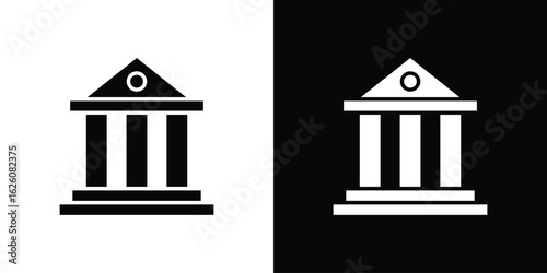 Courthouse icon - Vector. Flat design style eps 10