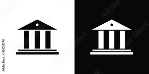 Courthouse icon - Vector. Flat design style eps 10