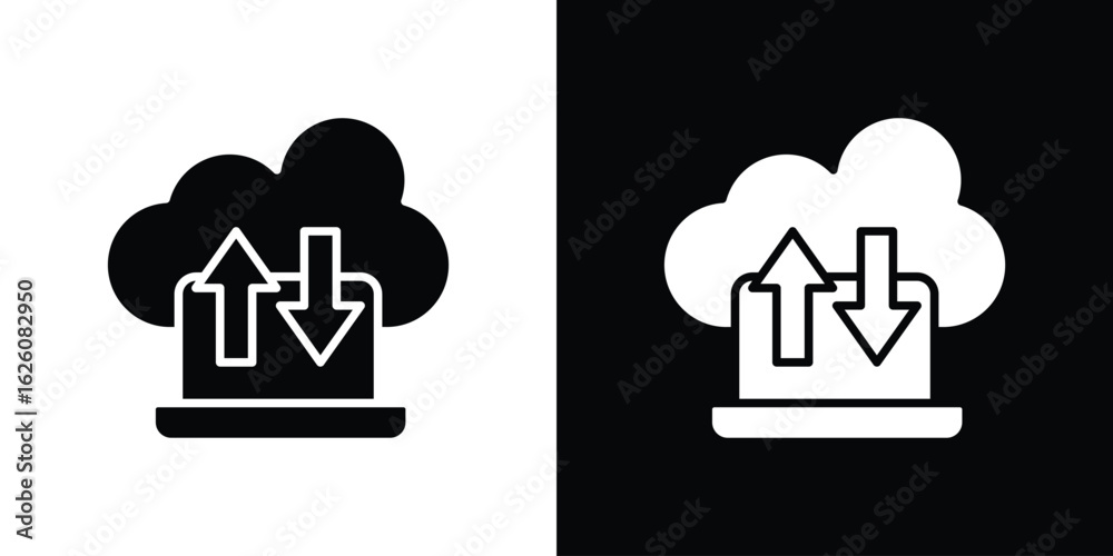 Fototapeta premium Cloud computing icon - Vector. Flat design style eps 10