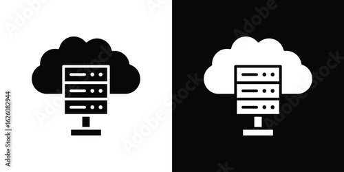Cloud server icon - Vector. Flat design style eps 10