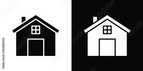 Chalet icon - Vector. Flat design style eps 10