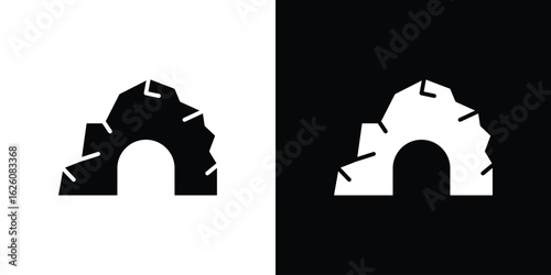 cave icon - Vector. Flat design style eps 10