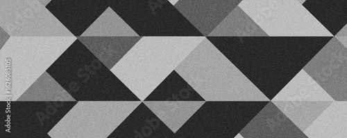 Retro black and white geometric pattern background, vector abstract diagonal line art, triangles and squares. Trendy Bauhaus pattern background. eps 10