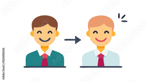 Hair color change transformation before and after makeover salon hairstyle dye style happy man smiling face