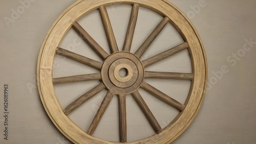 Wooden wheel of the house