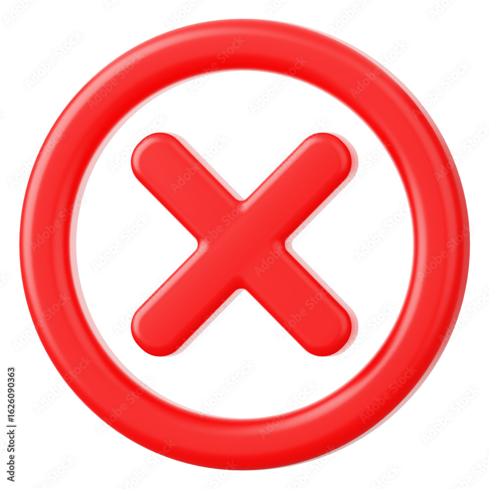 Obraz premium Prohibition 3D Icon