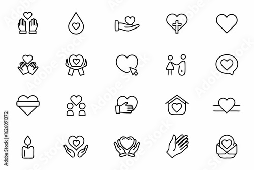 An expressive bundle focusing on hope, care, and giving back — designed for nonprofit branding and emotional storytelling.