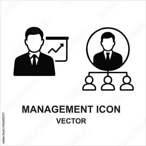 Management Icon Vector Set 