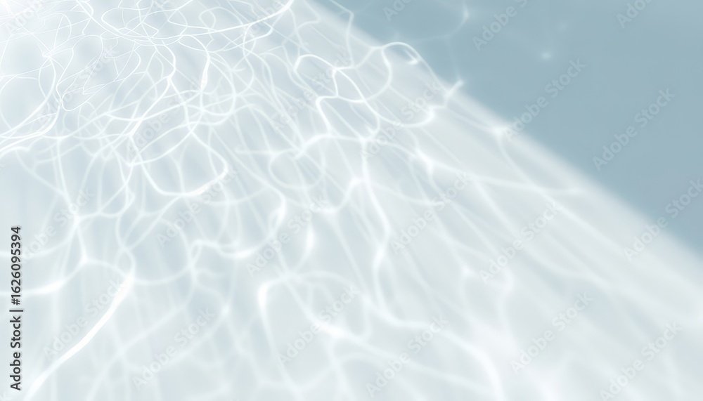 Obraz premium Subtle light reflections create an abstract pattern of shimmering lines on a soft, cool-toned background, evoking a sense of calm and gentle movement