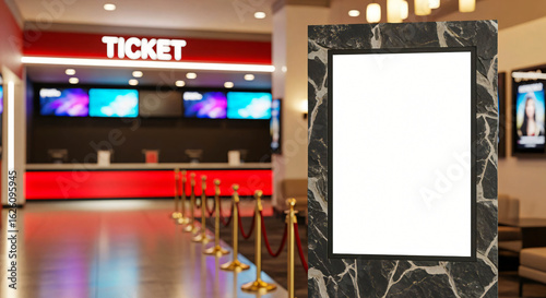 Movie Theater Lobby Blank Poster - Entertainment Ad Space