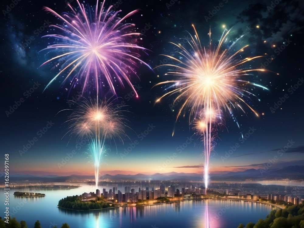 Fototapeta premium Feuerwerk