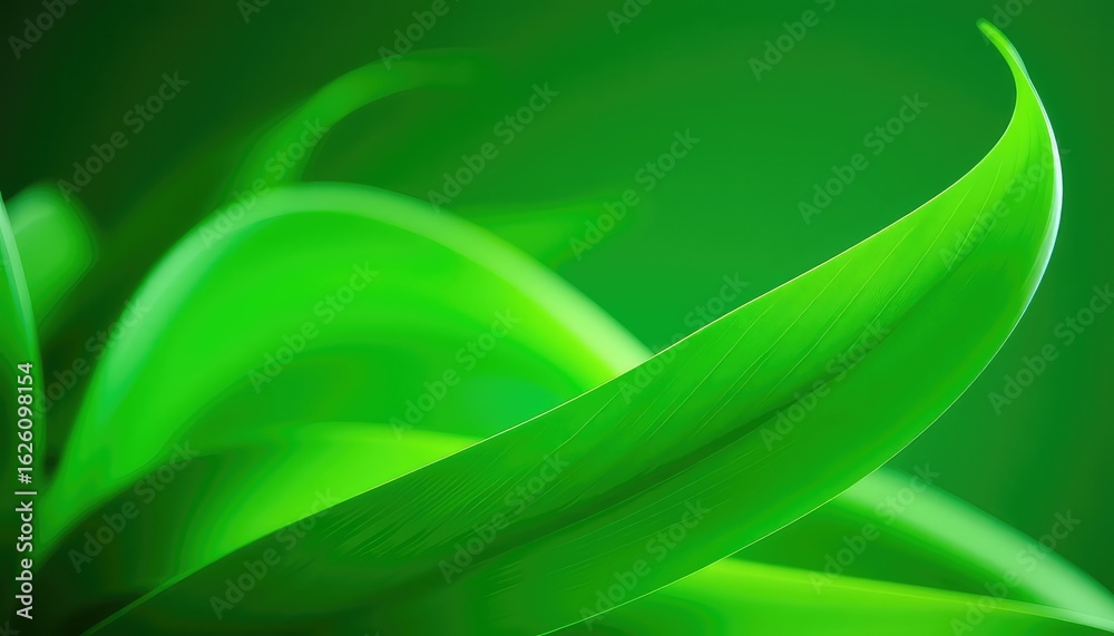 Naklejka premium Macro photograph of a collection of vibrant green leaves with a bright fresh natural look against a soft green background