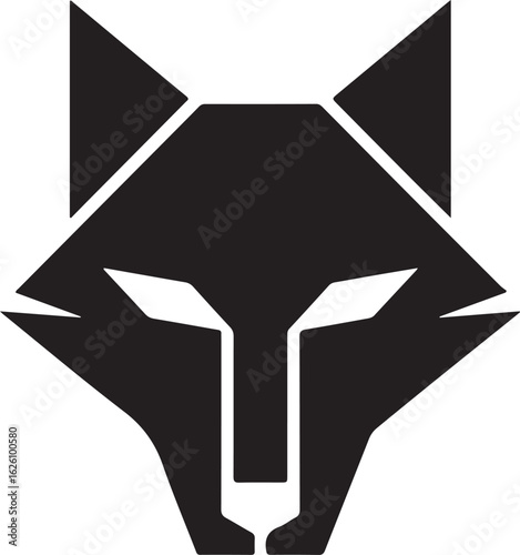 Geometric Animal Mask Silhouette Icon Set, Bold Modern Vector Design, mash symbol illustration.