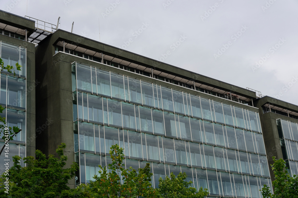 Fototapeta premium Modern Office Building with Glass Facade