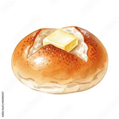 Bun Maska/ bun with butter- Watercolour Art