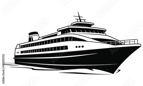 cruise ship vector illustration