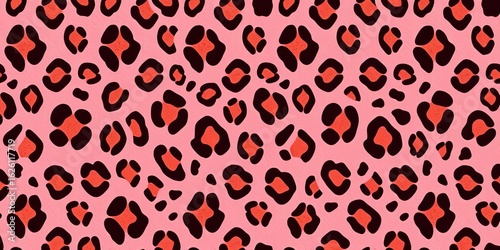 Horizontal seamless vector pattern of pastel-colored leopard spots  , texture, fur