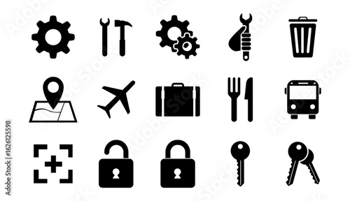Black Icon collection most use on UI UX BW color