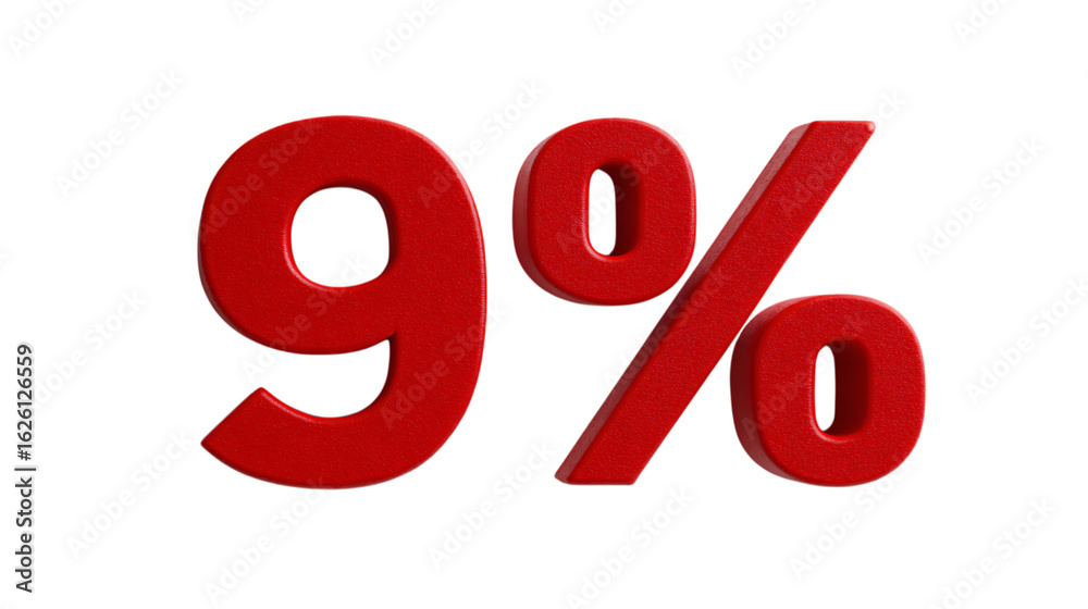 Nine percent off deal in red for your sales and marketing Nine percent off deal in red for your sales and marketing