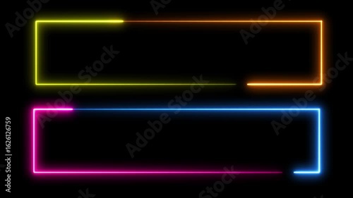 Bright neon glowing frames for you