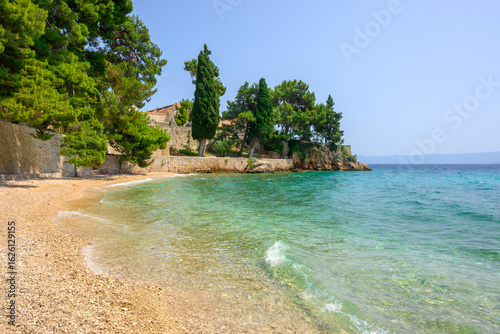 Bijela Kuca beach, a beautiful beach located in Bol, Brac island, Croatia