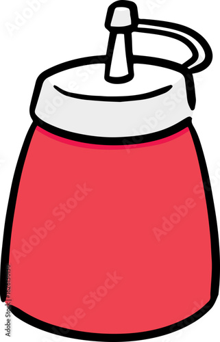 Illustration of condiment bottle
