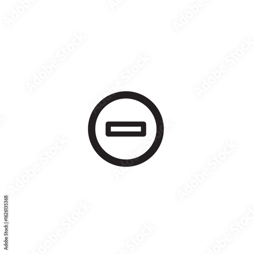 Vector art of minus sign icon isolated on white background