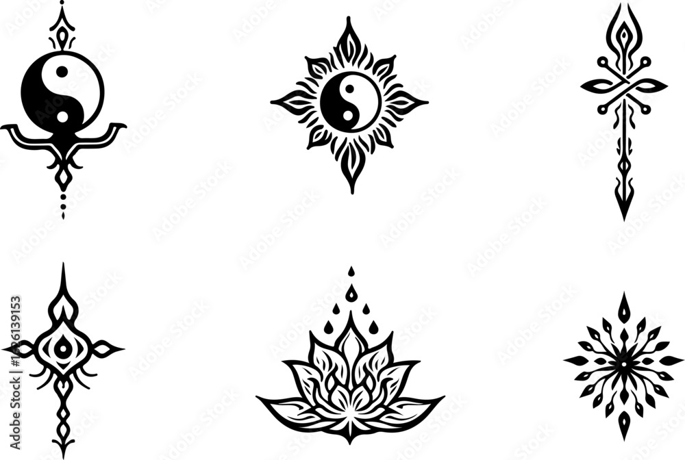 Obraz premium Sacred Symbols and Spiritual Icons