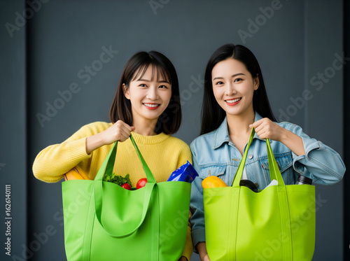 Woman and totebag 