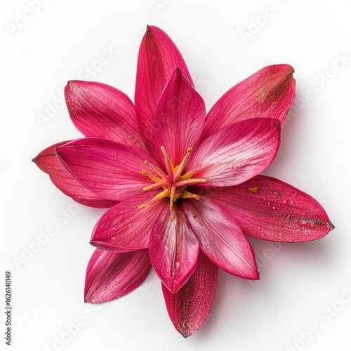 Vibrant, deep pink flower with delicate center