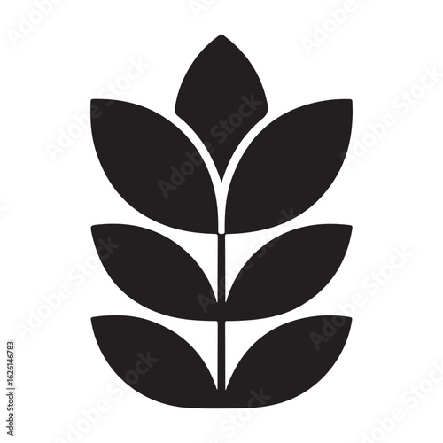 Stylized wheat stalk silhouette