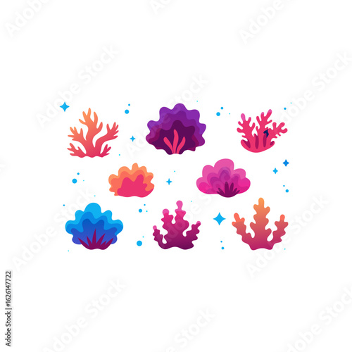  different nebula coral reef set  