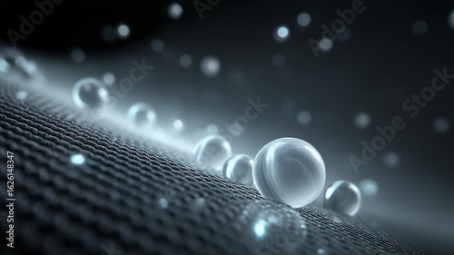 Water Droplets Rolling on Nanotechnology Material Surface