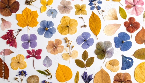 Dried Flower and Leaf Composition: A Colorful Autumnal Arrangement