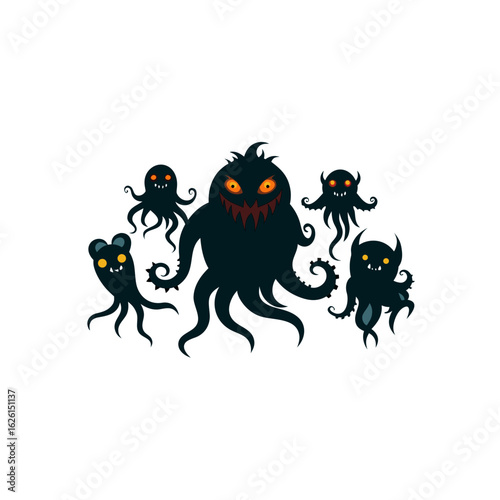 different abyssal horror creature set   