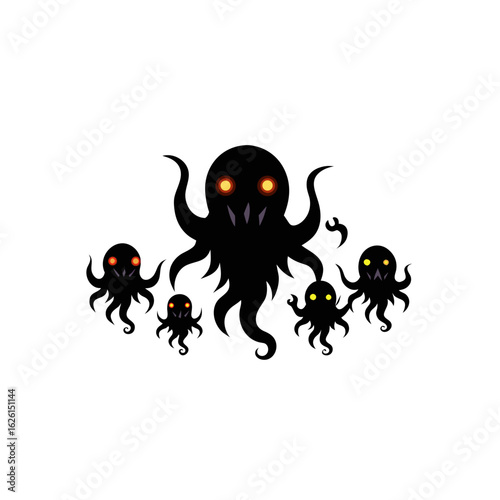 different abyssal horror creature set