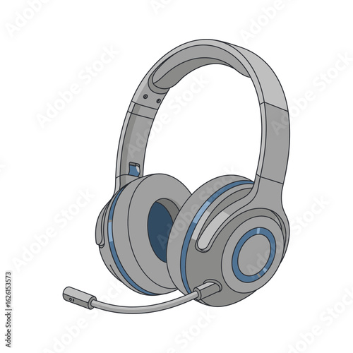Wireless headphones with microphone in sleek modern design  